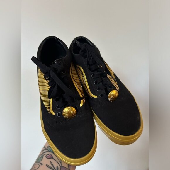 Vans X Harry Potter Golden Snitch Old Skool Sneaker Womens 8 Mens 6.5 - Picture 1 of 11